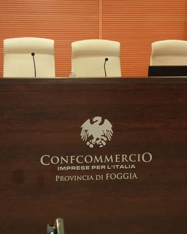 Il leggio di Confcommercio Provincia di Foggia